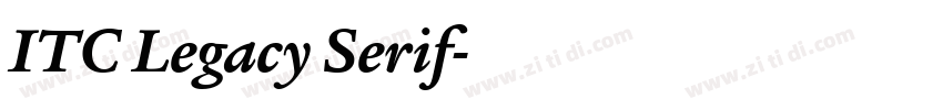 ITC Legacy Serif字体转换